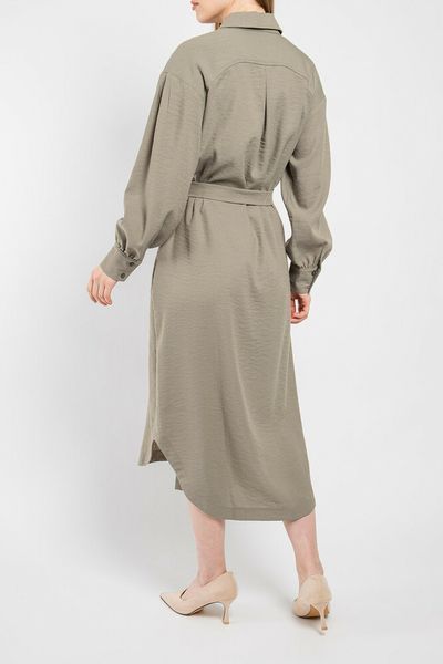 Платье женское с поясом миди хаки "Диана" Modna KAZKA MKPR2108-1 MKPR2108-1 фото