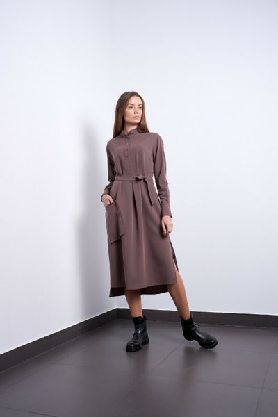 Платье женское дизайнерское миди капучино "Топаз" Modna KAZKA MKPR4446 MKPR4446 фото