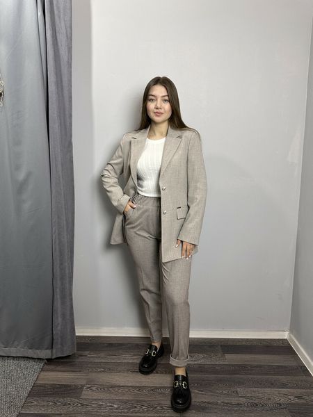 Жакет жіночий однобортний бежевий MKJL891030 MKJL891030 фото