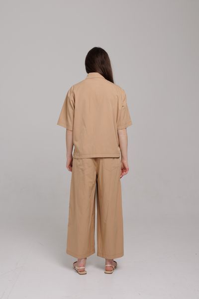 Брюки кюлоты бежевые из плащевой ткани Modna KAZKA MKTL3802/1 MKTL3802/1 фото
