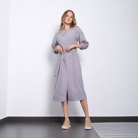 Сукня жіноча сіра з віскози "Казка" Modna KAZKA MKPR8559-1 MKPR8559-1 фото
