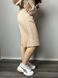 Шорты-бермуды женские спортивные Human светло-бежевые Modna KAZKA MKSH2439-1 MKSH2439-1 фото 2