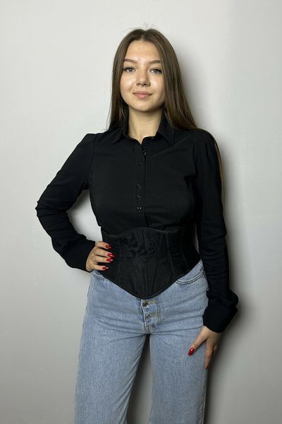 Жіночий корсет базовий двосторонній етнічний на шнурівці Modna KAZKA MKGM107-7 MKGM107-7 фото