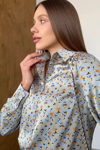 Жіноча блуза блакитна MKAZ6753-5 Modna KAZKA MKAZ6753-5 фото