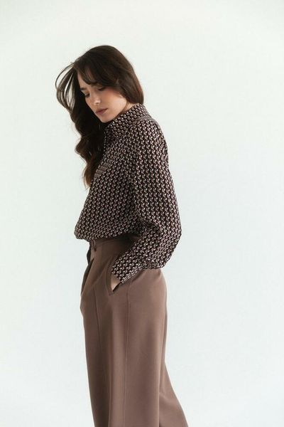 Женские свободные брюки мокко Modna KAZKA MKAZ6508-2 MKAZ6508-2 фото