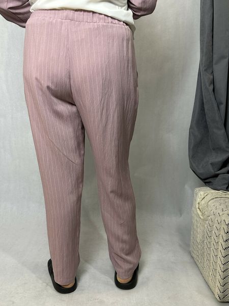 Брюки женские льняные прямые в полоску пудра Сонет Modna KAZKA MKSH2689-3 MKSH2689-3 фото