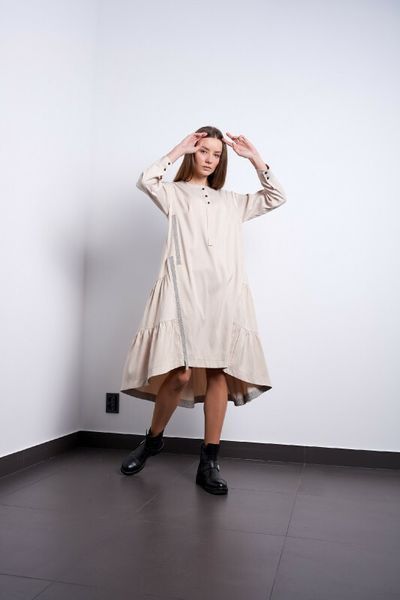 Платье женское асимметричное дизайнерское миди белое "Галина" Modna KAZKA MKPR140623-1 MKPR140623-1 фото