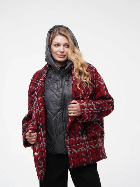 Женское демисезонное полупальто oversize со съемным жилетом ALBERTO BINI MKALB201-90 MKALB201-90 фото