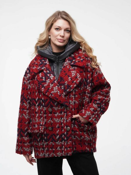Женское демисезонное полупальто oversize со съемным жилетом ALBERTO BINI MKALB201-90 MKALB201-90 фото