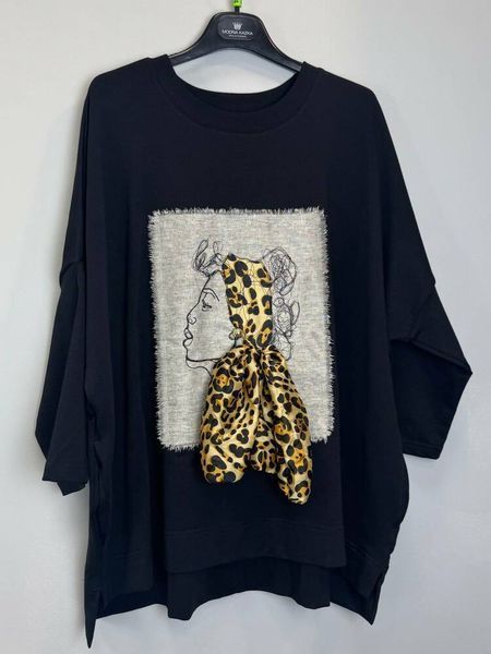 Жіночий світшот oversize Леопардова хустка Modna KAZKA MKNK90901 MKNK90901 фото