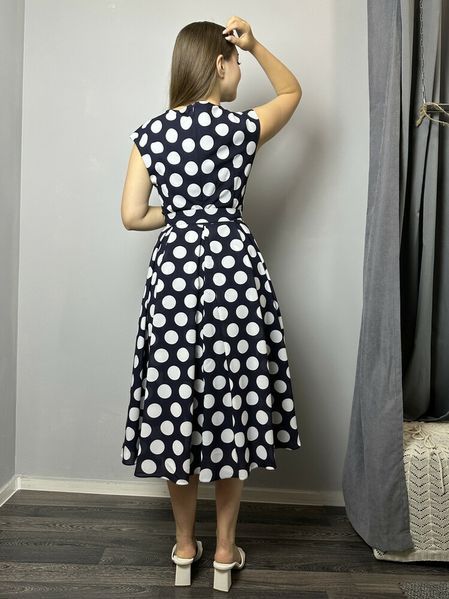 Жіноча літня сукня синя в білий горох Modna KAZKA MKSN2305-01 MKSN2305-01 фото