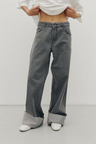 Жіночі джинси Baggy сірі Modna KAZKA MKRM4232-1 MKRM4232-1 фото