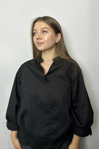 Жіноча базова сорочка на стійці з об&rsquo;ємними рукавами ADRESS MKAD7479 MKAD7479 фото