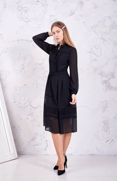 Платье "Ника" черное миди Modna KAZKA MKPR801 MKPR801 фото