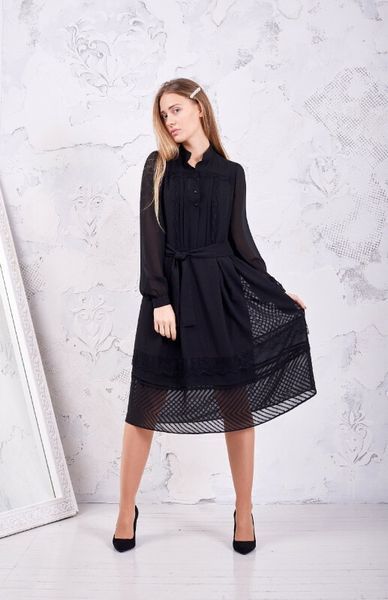Платье "Ника" черное миди Modna KAZKA MKPR801 MKPR801 фото