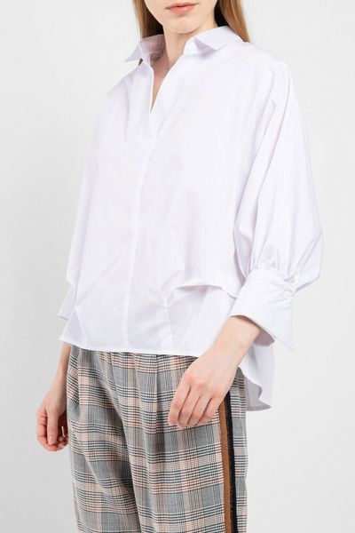 Женская базовая рубашка оверсайз Орегами с объемными рукавами ADRESS MKAD7467 MKAD7467 фото