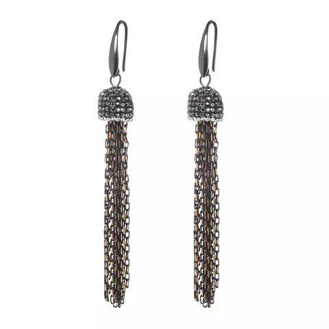Женские серьги-подвески с цепочками и кристаллами Swarovski Sincera MKSA13-17317 MKSA13-17317 фото