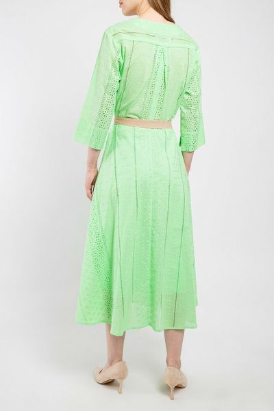 Платье женское из прошвы миди салатовое Modna KAZKA MKPR2907-1 MKPR2907-1 фото