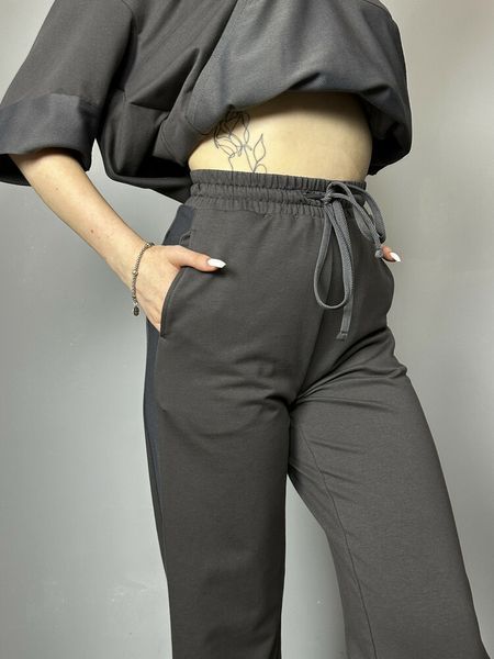 Спортивні штани-палаццо жіночі сірі Style Modna KAZKA MKSH2435-3 MKSH2435-3 фото