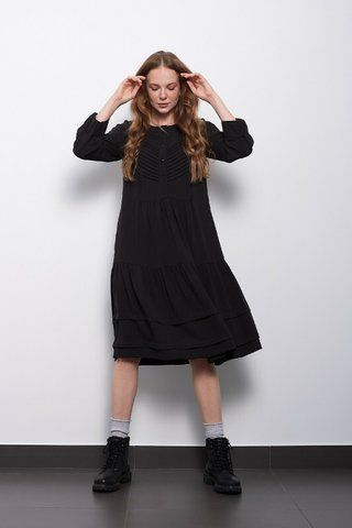 Сукня жіноча міді чорна "Міледі" Modna KAZKA MKPR2117-01 MKPR2117-01 фото