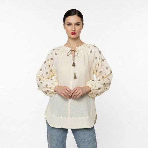 Женская вышиванка льняная с этнической вышивкой SEAM MKSMV171/201 MKSMV171/201 фото