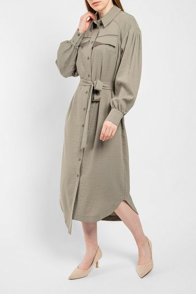 Жіноча сукня-сорочка міді Діана з поясом PARI MKPR2108-1 MKPR2108-1 фото