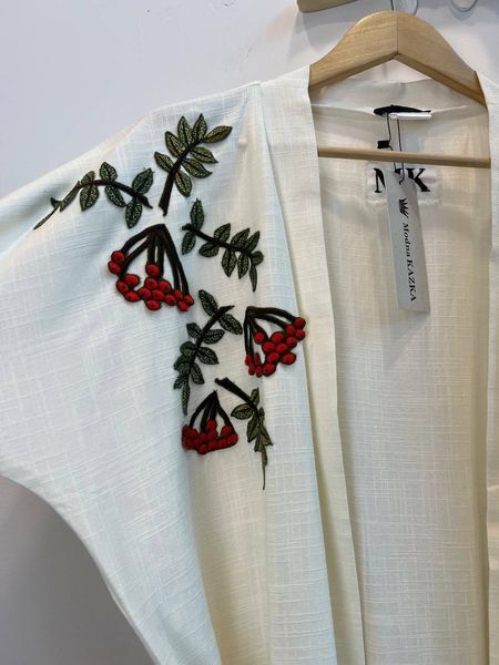 Жіноче кімоно довге вільного крою з поясом Горбина Modna KAZKA MKSH2840/1 MKSH2840\1 фото