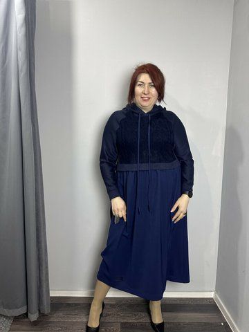 Сукня жіноча міді синя "Даша" Modna KAZKA MKPR2118-4 MKPR2118-4 фото