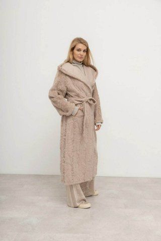 Жіноче двостороннє пальто з капюшоном та поясом ALBERTO BINI MKALB202-351 MKALB202-351 фото