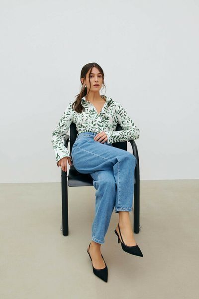 Джинси жіночі MOM блакитні Modna KAZKA MKRM4198-1 MKRM4198-1 фото