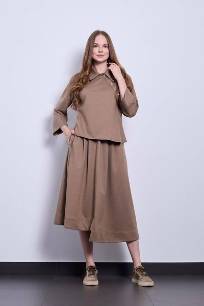 Жіноча сукня міді вільного силуету з коміром Мілана PARI MKPR22257 MKPR22257 фото