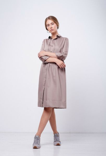 Платье бежевое женское дизайнерское "Глория" Modna KAZKA MKPR783-3 MKPR783-3 фото