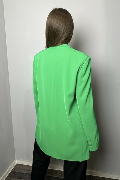 Жакет женский оверсайз удлиненный зеленый Modna KAZKA MKTRG0562-74 MKTRG0562-74 фото