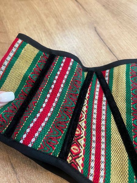Женский двусторонний вышитый пояс-корсет на шнуровке Modna KAZKA MKGM107-8 MKGM107-8 фото