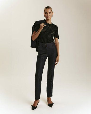 Жіночі класичні брюки з декоративними гудзиками J.LONDON MKJL114102 MKJL114102 фото