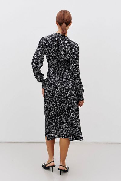 Платье женское чёрное с принтом сердечки Modna KAZKA MKRM4240-2 MKRM4240-2 фото