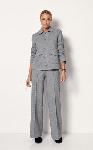 Жіночі класичні прямі штани з еластичним поясом Берлін STYLE NIKA MKSN2372/2-01 2372\2-01 фото