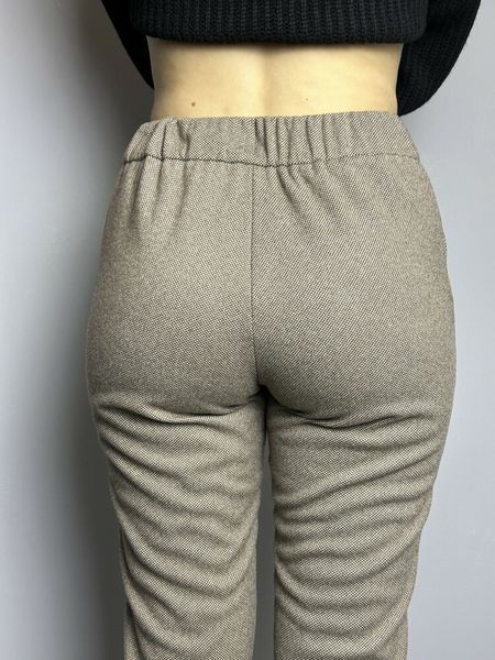 Женские тёплые брюки коричневые твидовые Modna KAZKA MKJL109013-1 MKJL109013-1 фото