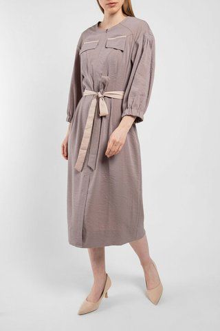 Платье женское "Казка" с поясом тауп Modna KAZKA MKPR8559-3 MKPR8559-3 фото