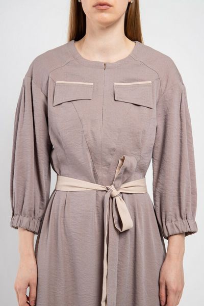 Платье женское "Казка" с поясом тауп Modna KAZKA MKPR8559-3 MKPR8559-3 фото