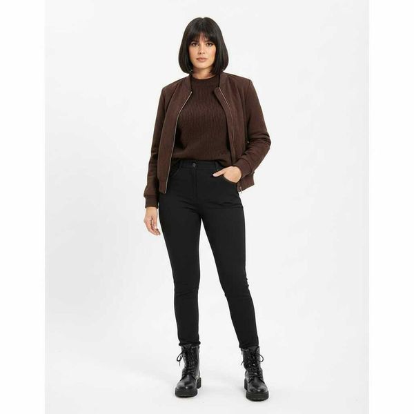 Женские классические брюки прямые на флисе J.LONDON MKJL10010-27 MKJL10010-27 фото