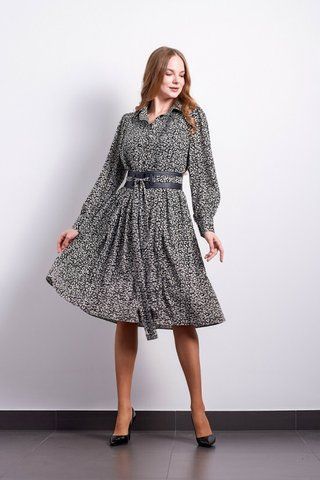 Жіноче дизайнерське плаття міді в квітковий принт Емілія Modna KAZKA MKPR6001-1 MKPR6001-1 фото