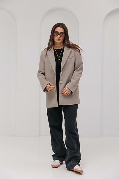 Женский теплый жакет бежевого цвета MKAR69084-1 MKAR69084-1 фото